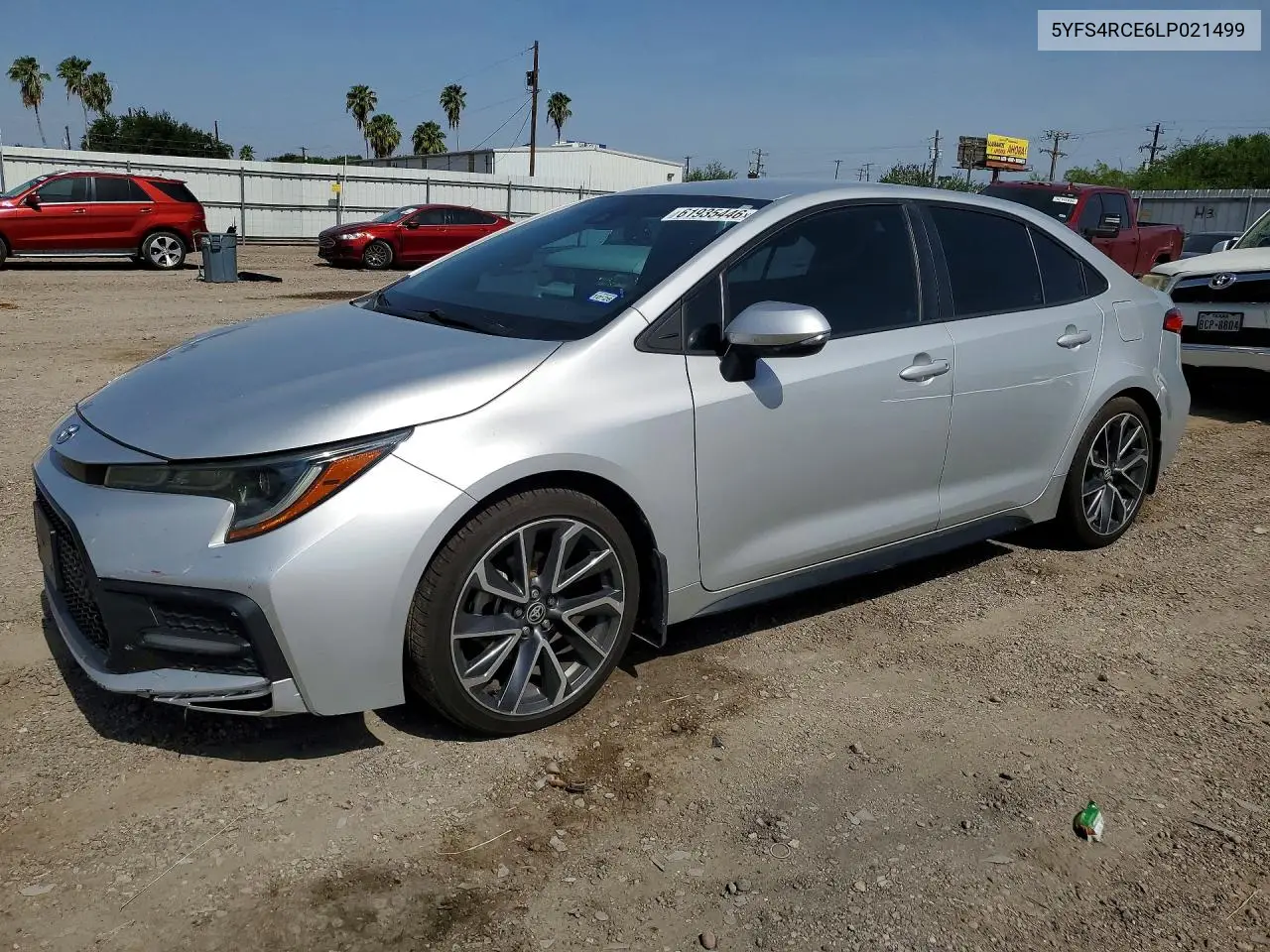 2020 Toyota Corolla Se VIN: 5YFS4RCE6LP021499 Lot: 61935446
