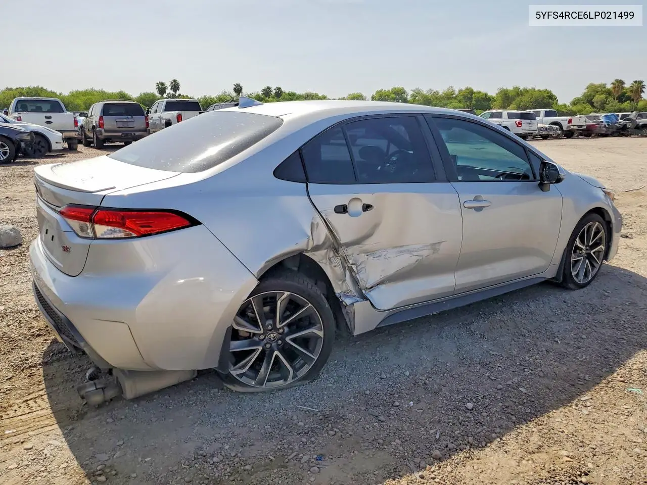 2020 Toyota Corolla Se VIN: 5YFS4RCE6LP021499 Lot: 61935446