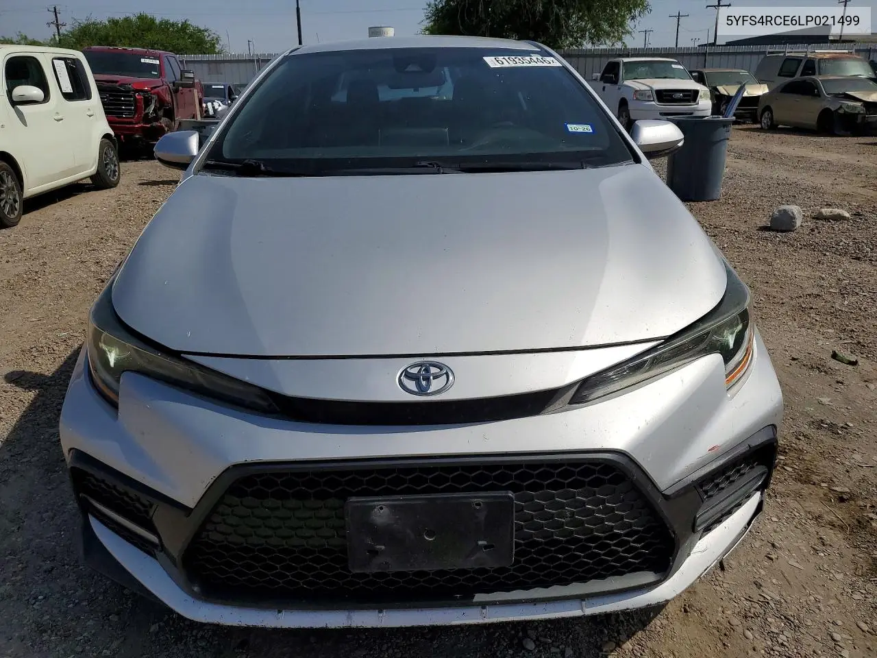 2020 Toyota Corolla Se VIN: 5YFS4RCE6LP021499 Lot: 61935446