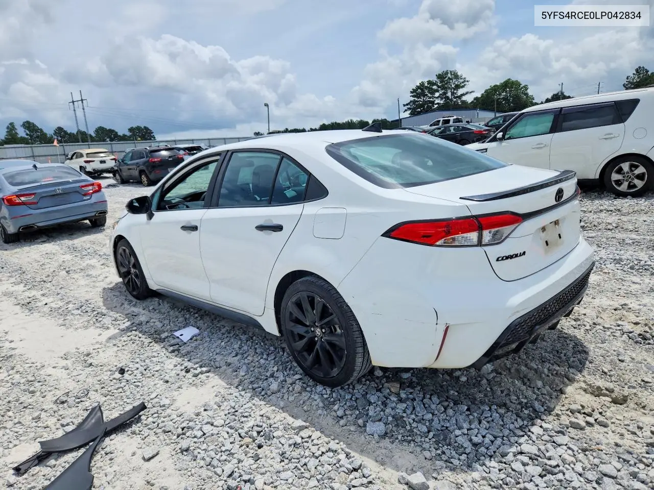 2020 Toyota Corolla Se Nightshade Edition VIN: 5YFS4RCE0LP042834 Lot: 61968916