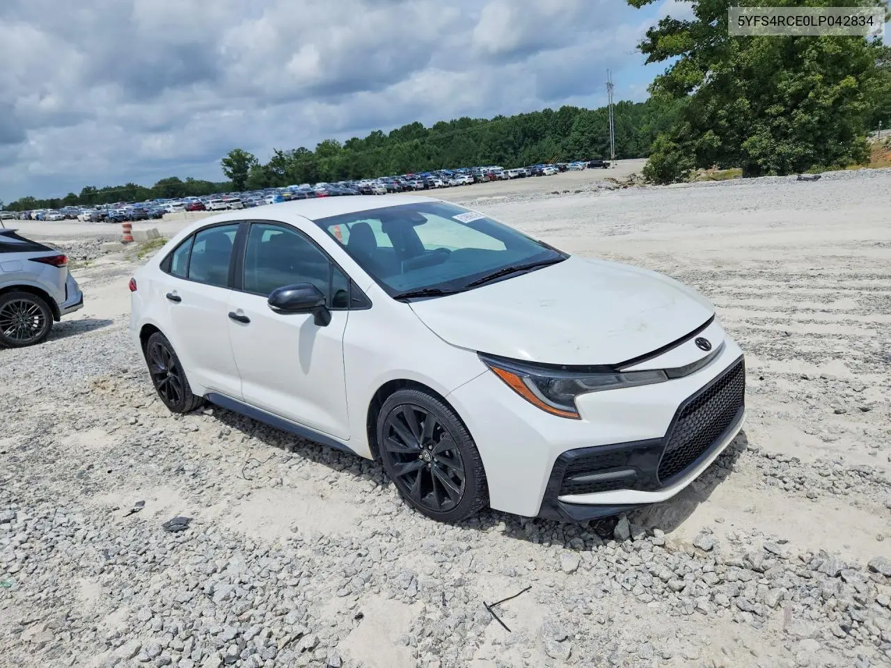 2020 Toyota Corolla Se Nightshade Edition VIN: 5YFS4RCE0LP042834 Lot: 61968916