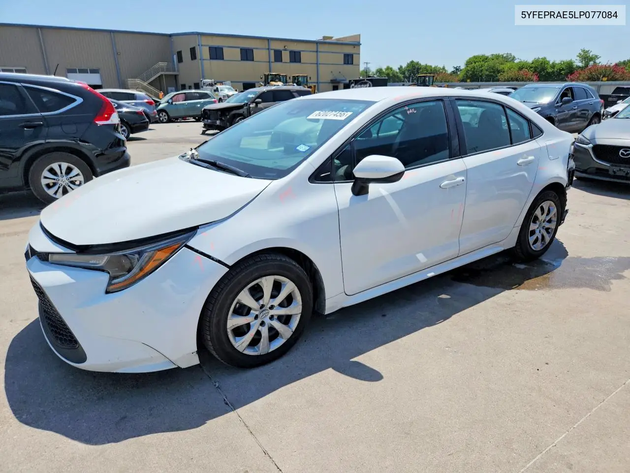 2020 Toyota Corolla Le VIN: 5YFEPRAE5LP077084 Lot: 62027456