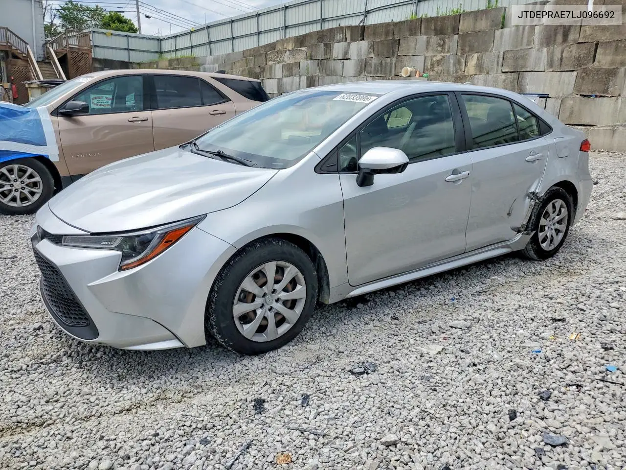 2020 Toyota Corolla Le VIN: JTDEPRAE7LJ096692 Lot: 62033986