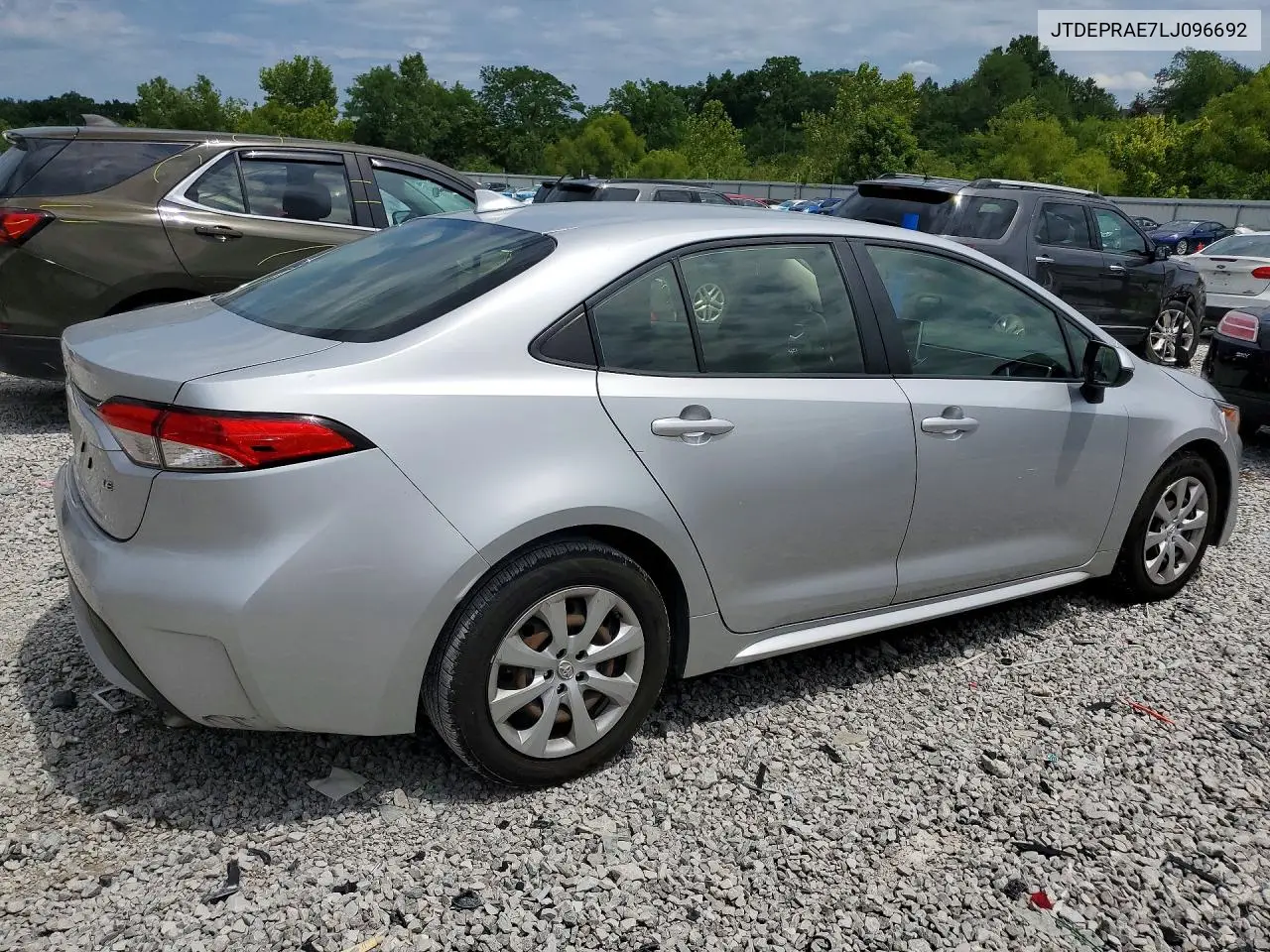 2020 Toyota Corolla Le VIN: JTDEPRAE7LJ096692 Lot: 62033986