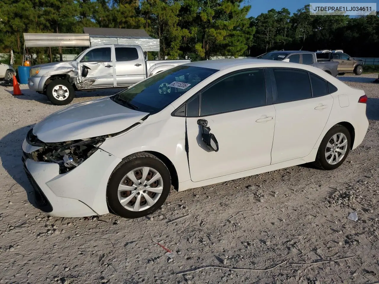 2020 Toyota Corolla Le VIN: JTDEPRAE1LJ034611 Lot: 62115206