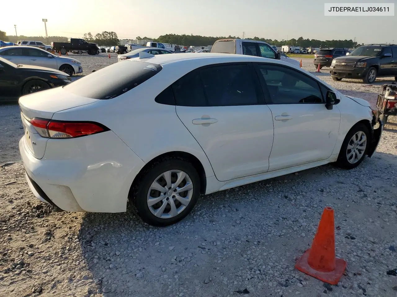2020 Toyota Corolla Le VIN: JTDEPRAE1LJ034611 Lot: 62115206