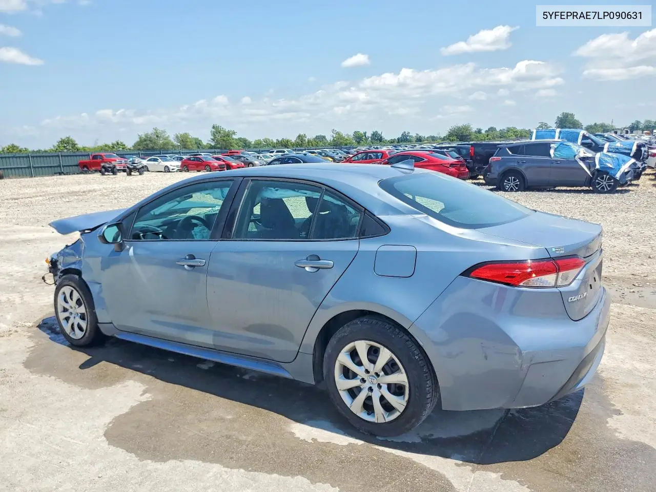 2020 Toyota Corolla Le VIN: 5YFEPRAE7LP090631 Lot: 62147016