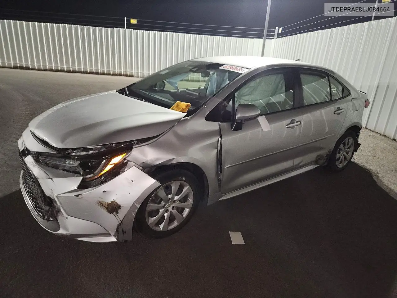 2020 Toyota Corolla Le VIN: JTDEPRAE8LJ084664 Lot: 62360666