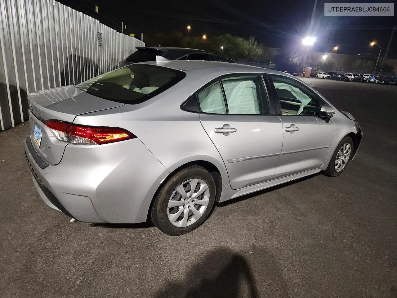 2020 Toyota Corolla Le VIN: JTDEPRAE8LJ084664 Lot: 62360666