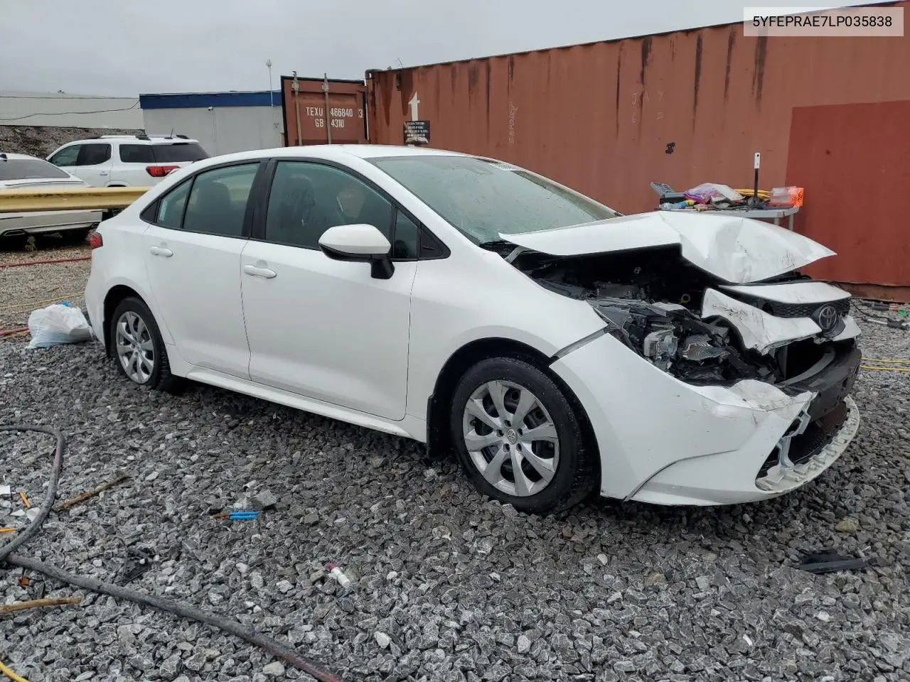 5YFEPRAE7LP035838 2020 Toyota Corolla Le