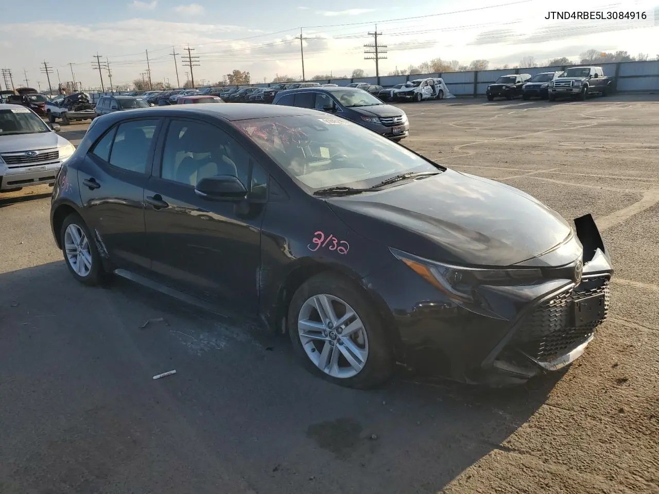 JTND4RBE5L3084916 2020 Toyota Corolla Se