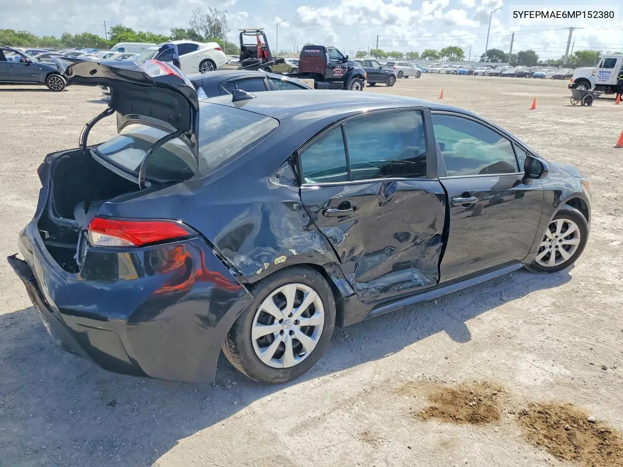 2021 Toyota Corolla Le VIN: 5YFEPMAE6MP152380 Lot: 57775826