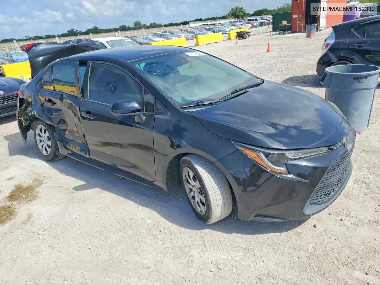 2021 Toyota Corolla Le VIN: 5YFEPMAE6MP152380 Lot: 57775826