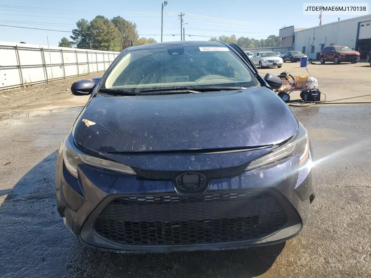 JTDEPMAE6MJ170138 2021 Toyota Corolla Le