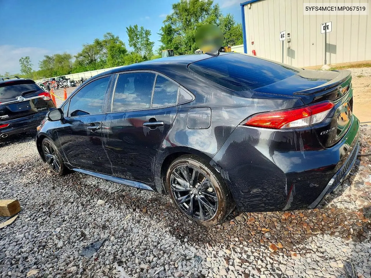 2021 Toyota Corolla Se Nightshade Edition VIN: 5YFS4MCE1MP067519 Lot: 59123946