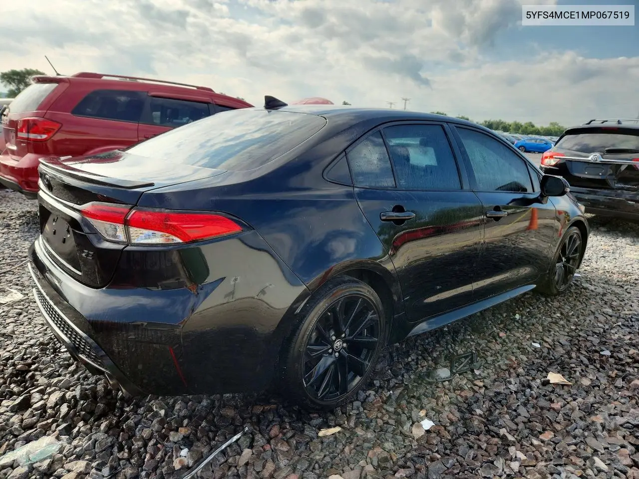2021 Toyota Corolla Se Nightshade Edition VIN: 5YFS4MCE1MP067519 Lot: 59123946