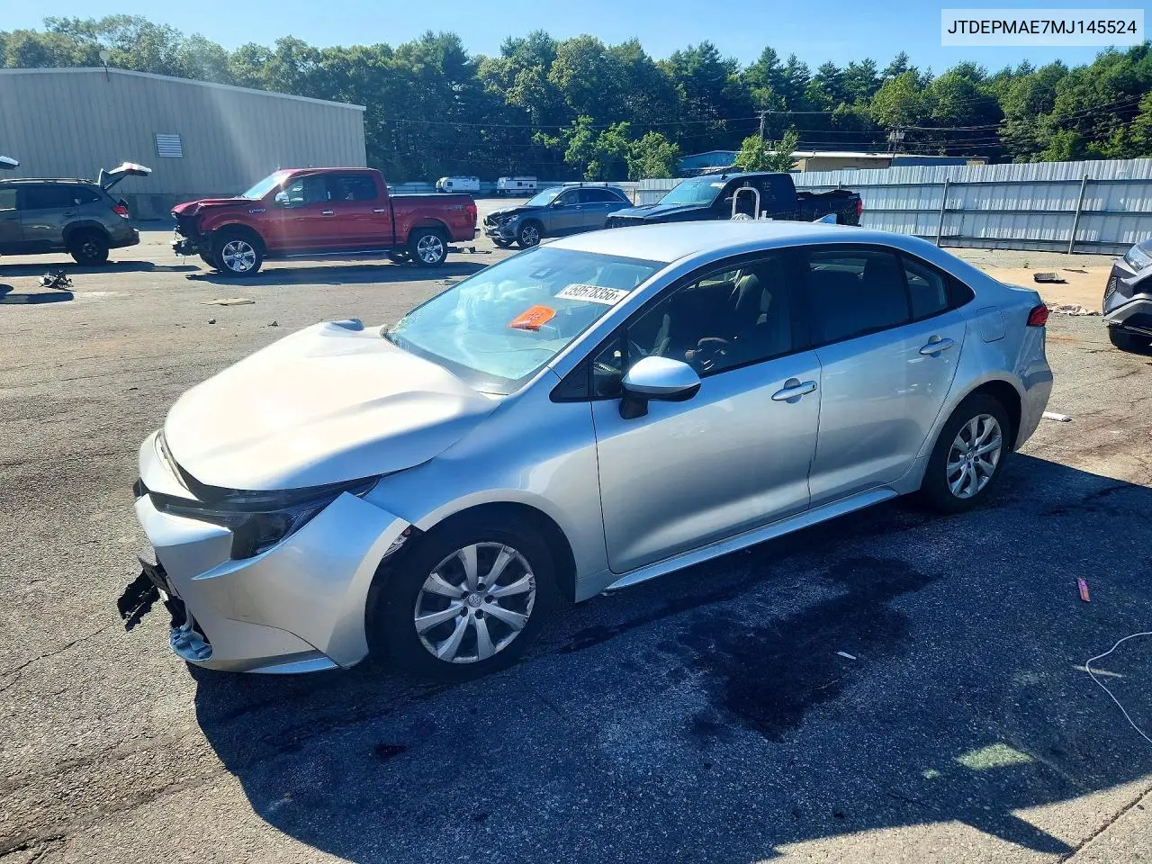 2021 Toyota Corolla Le VIN: JTDEPMAE7MJ145524 Lot: 59578356