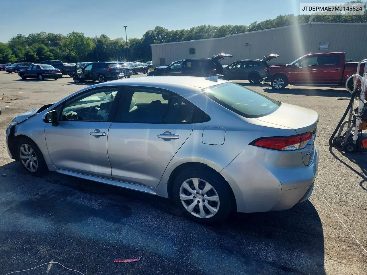 2021 Toyota Corolla Le VIN: JTDEPMAE7MJ145524 Lot: 59578356
