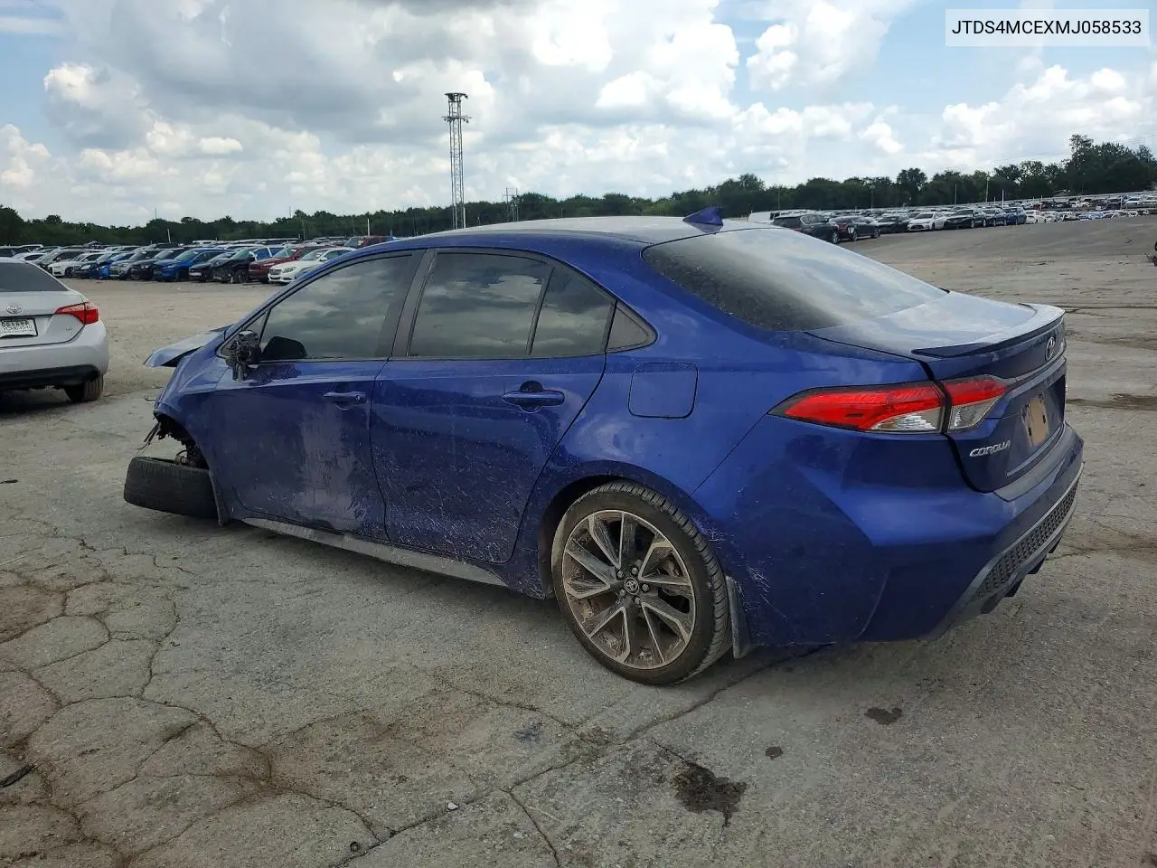2021 Toyota Corolla Se VIN: JTDS4MCEXMJ058533 Lot: 60925586