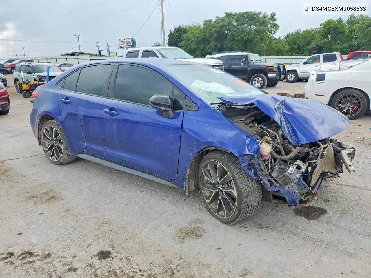 2021 Toyota Corolla Se VIN: JTDS4MCEXMJ058533 Lot: 60925586
