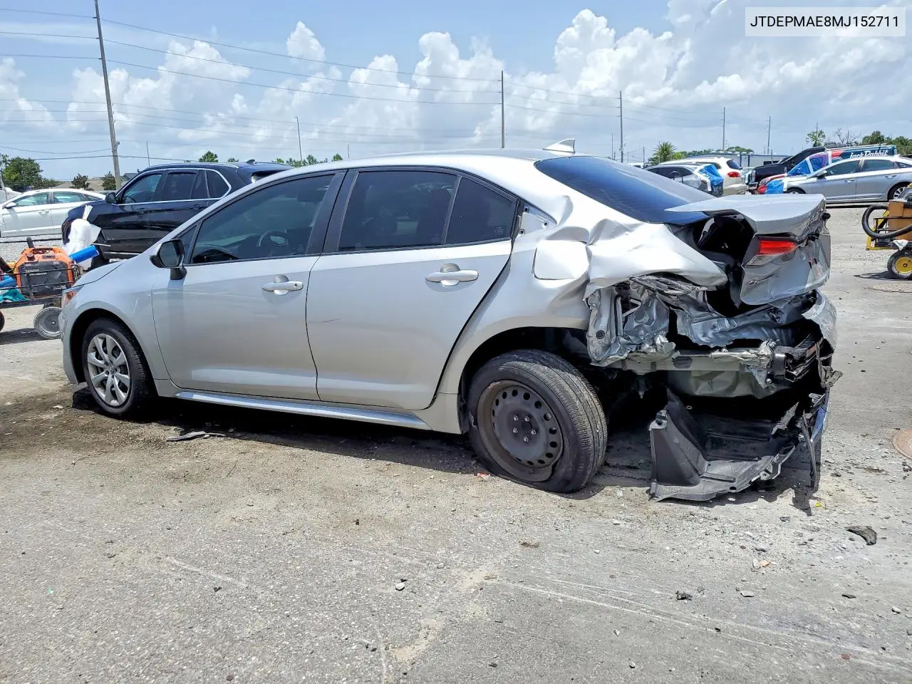 2021 Toyota Corolla Le VIN: JTDEPMAE8MJ152711 Lot: 61160066