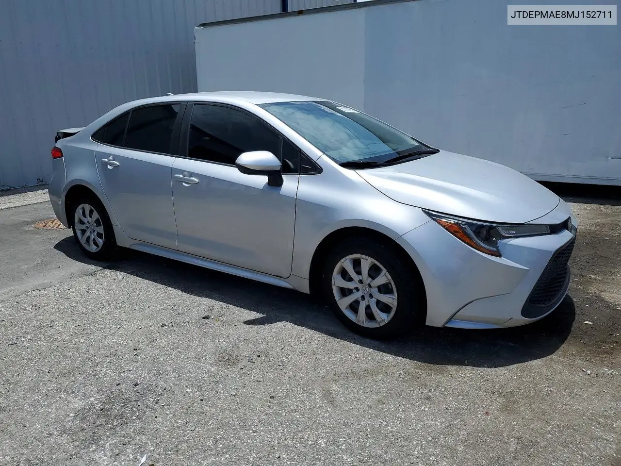 2021 Toyota Corolla Le VIN: JTDEPMAE8MJ152711 Lot: 61160066