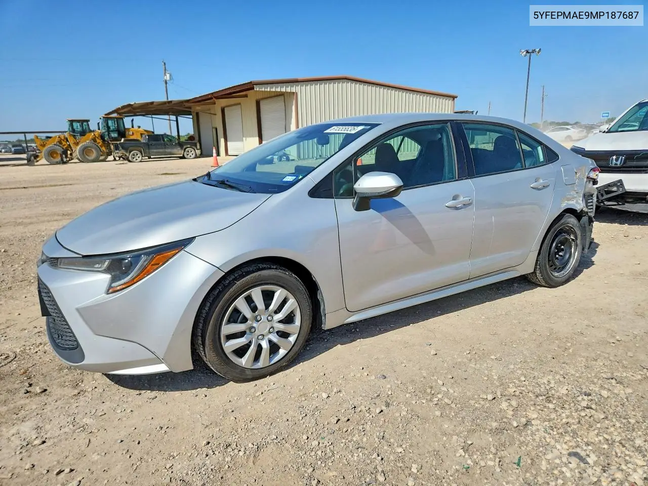 2021 Toyota Corolla Le VIN: 5YFEPMAE9MP187687 Lot: 61555636