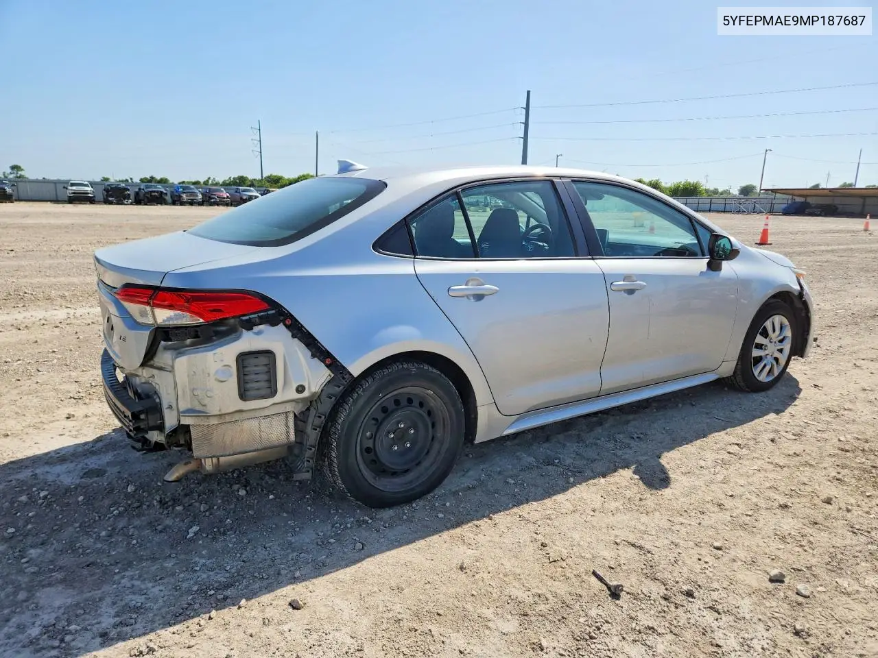 2021 Toyota Corolla Le VIN: 5YFEPMAE9MP187687 Lot: 61555636