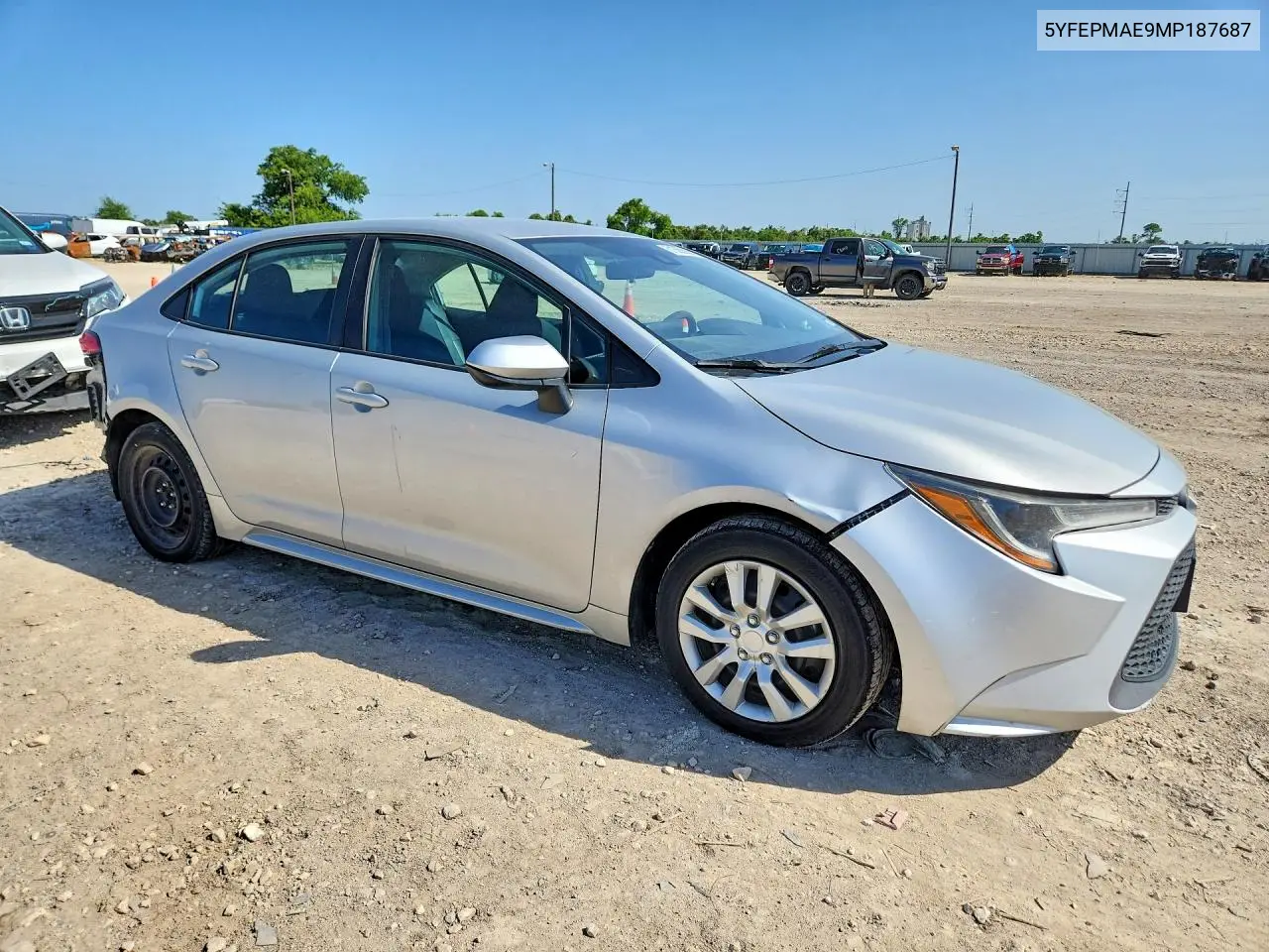 2021 Toyota Corolla Le VIN: 5YFEPMAE9MP187687 Lot: 61555636