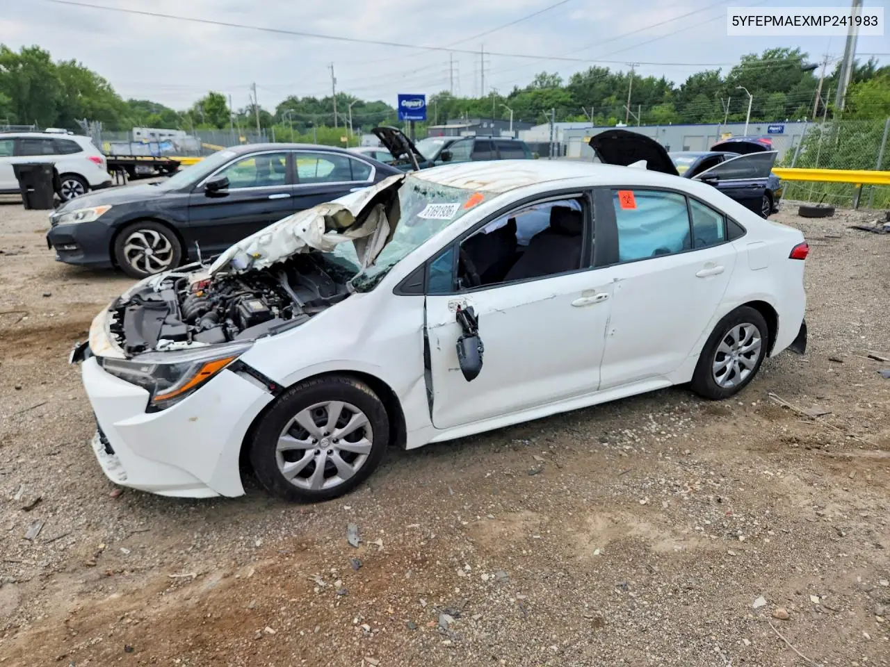 2021 Toyota Corolla Le VIN: 5YFEPMAEXMP241983 Lot: 61691936