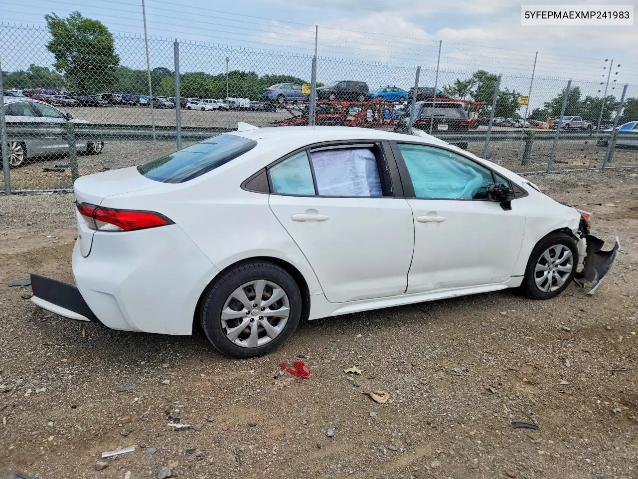 2021 Toyota Corolla Le VIN: 5YFEPMAEXMP241983 Lot: 61691936