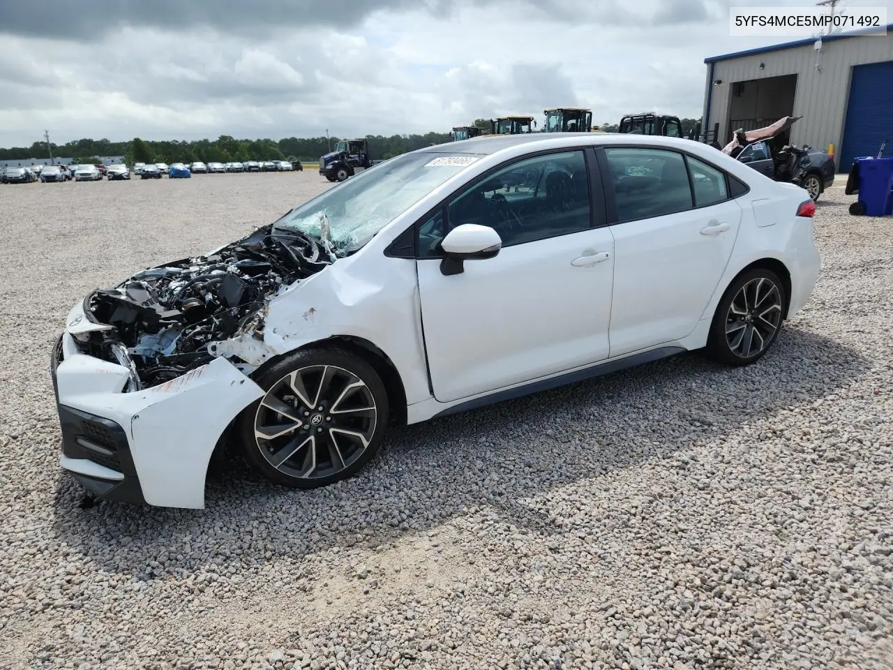 2021 Toyota Corolla Se VIN: 5YFS4MCE5MP071492 Lot: 61793466