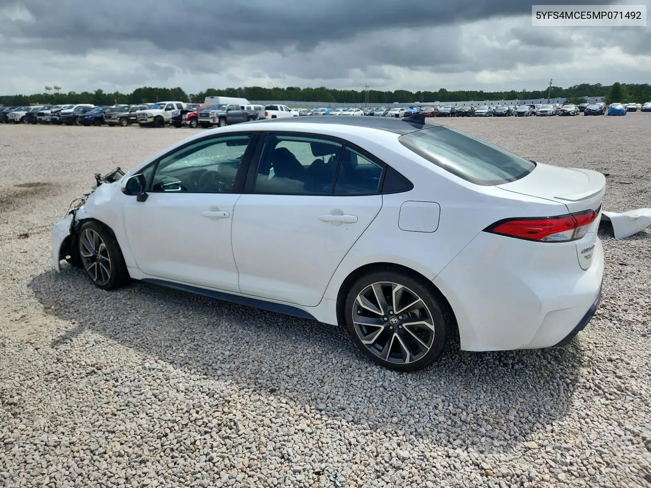 2021 Toyota Corolla Se VIN: 5YFS4MCE5MP071492 Lot: 61793466