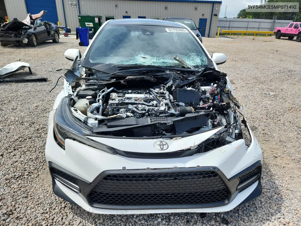 2021 Toyota Corolla Se VIN: 5YFS4MCE5MP071492 Lot: 61793466