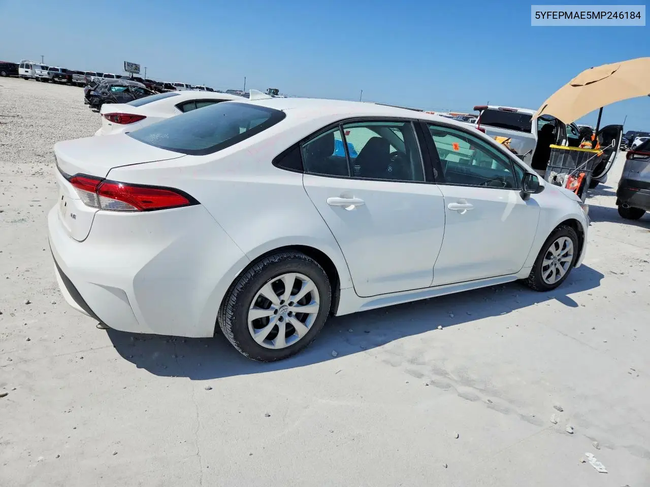 2021 Toyota Corolla Le VIN: 5YFEPMAE5MP246184 Lot: 61873416