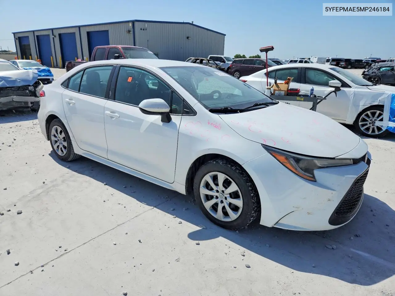 2021 Toyota Corolla Le VIN: 5YFEPMAE5MP246184 Lot: 61873416
