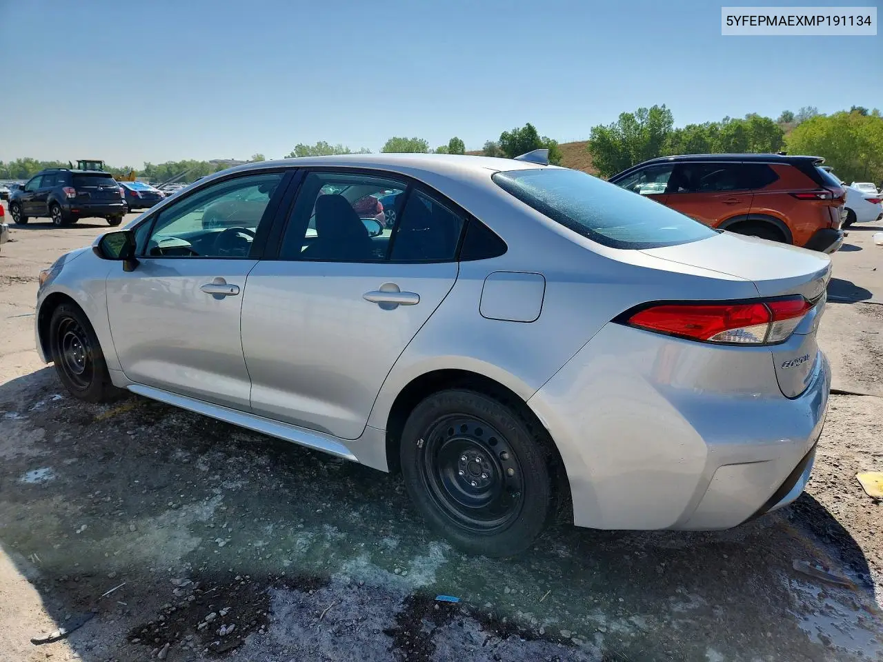2021 Toyota Corolla Le VIN: 5YFEPMAEXMP191134 Lot: 61933756