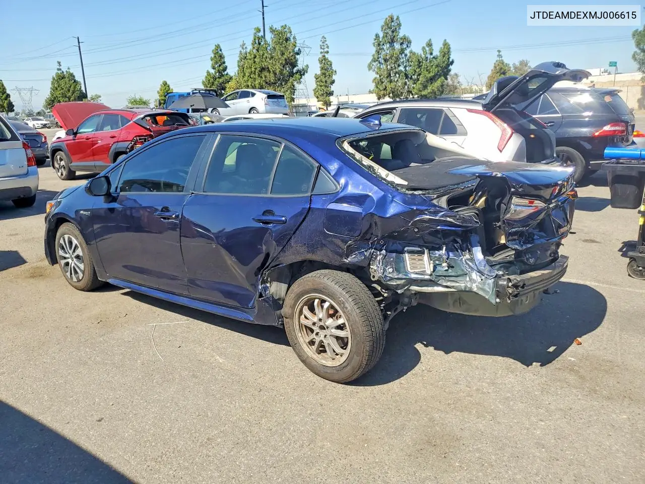 2021 Toyota Corolla Le VIN: JTDEAMDEXMJ006615 Lot: 61991446