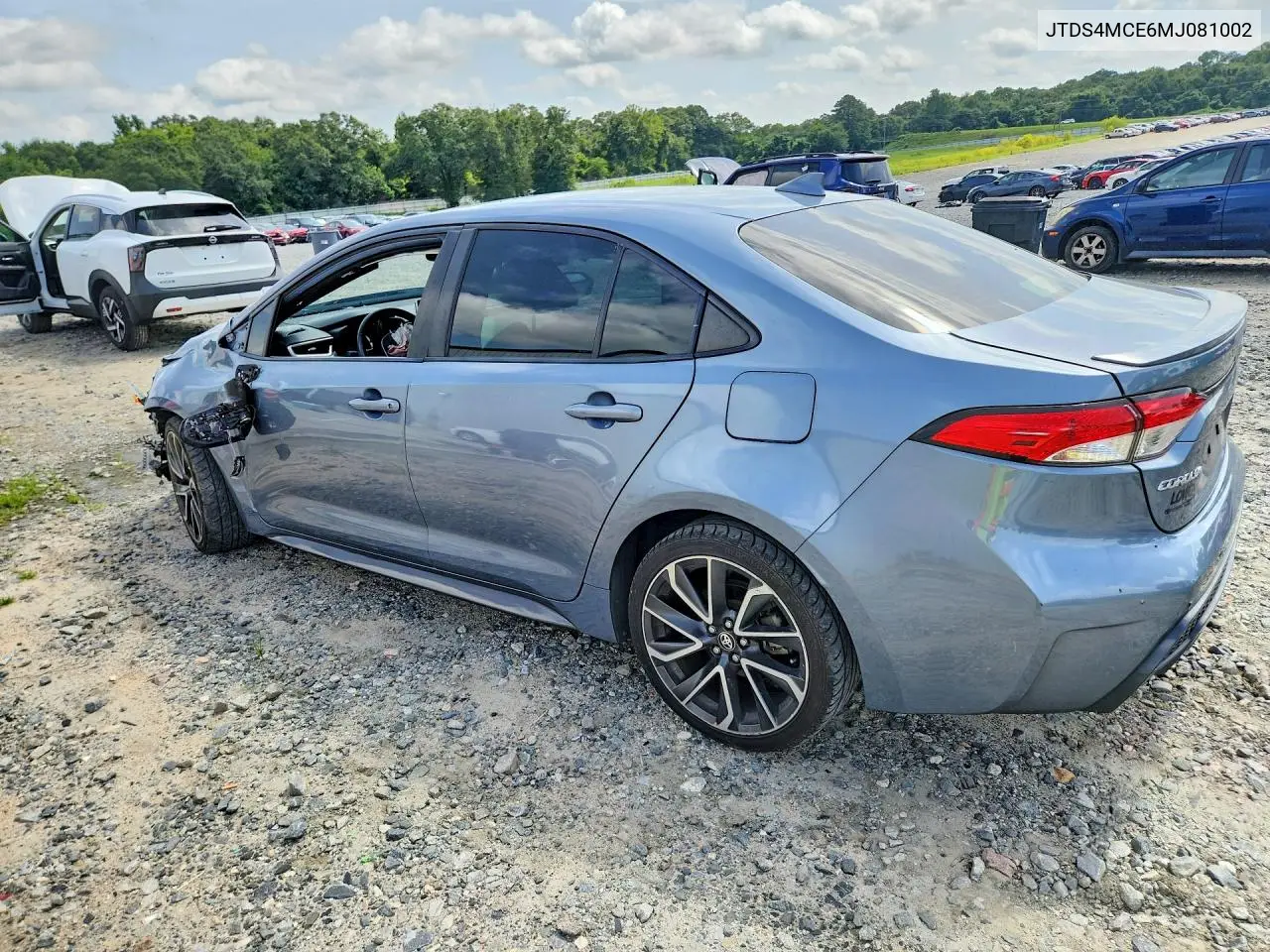 2021 Toyota Corolla Se VIN: JTDS4MCE6MJ081002 Lot: 61994926