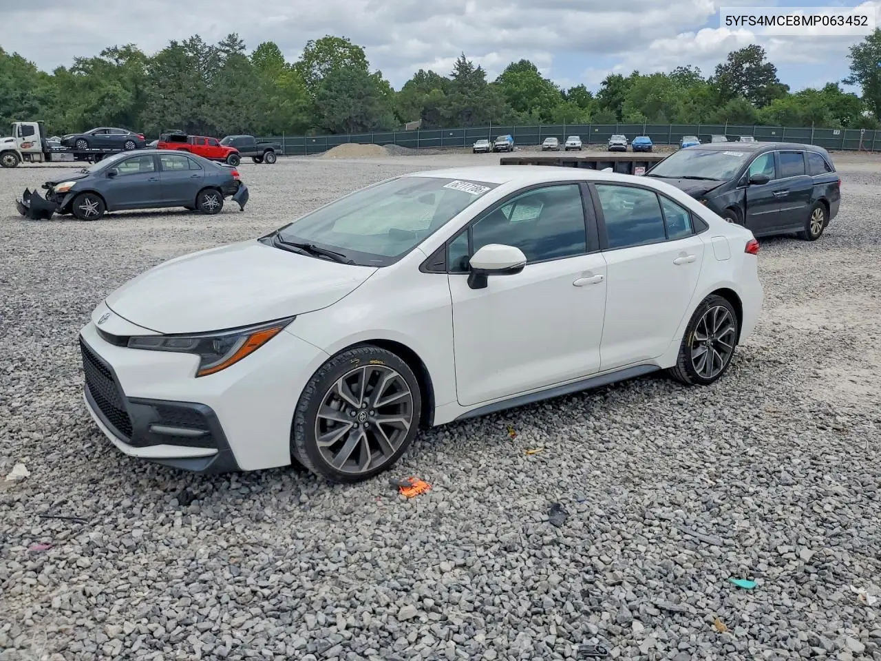 2021 Toyota Corolla Se VIN: 5YFS4MCE8MP063452 Lot: 62117186