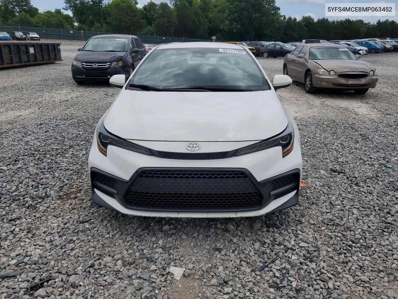 2021 Toyota Corolla Se VIN: 5YFS4MCE8MP063452 Lot: 62117186