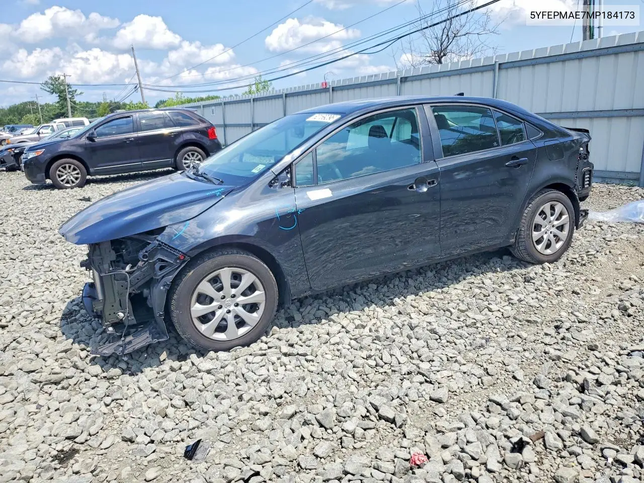 2021 Toyota Corolla Le VIN: 5YFEPMAE7MP184173 Lot: 62169296