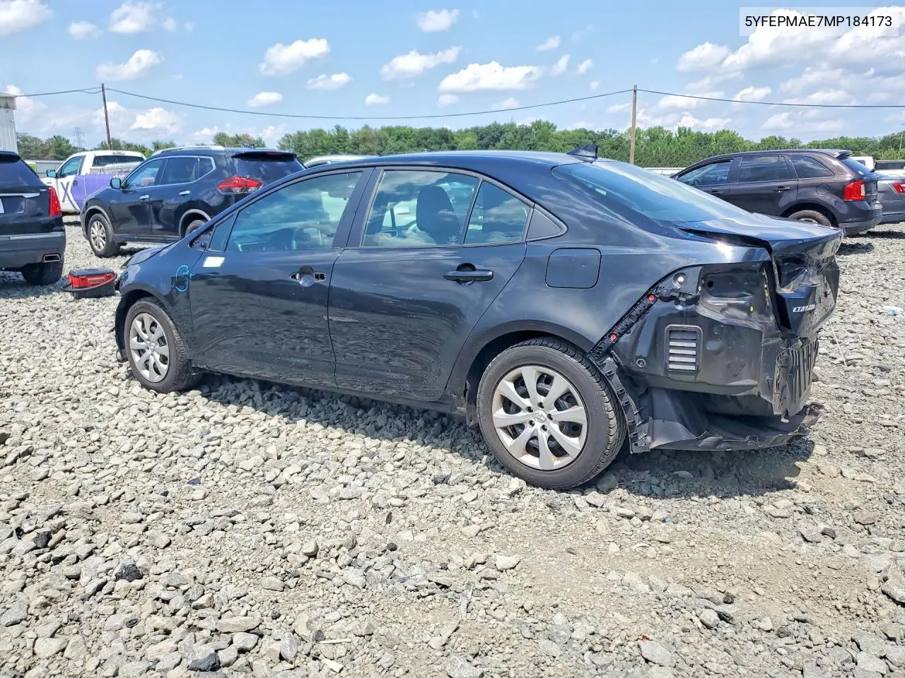 2021 Toyota Corolla Le VIN: 5YFEPMAE7MP184173 Lot: 62169296