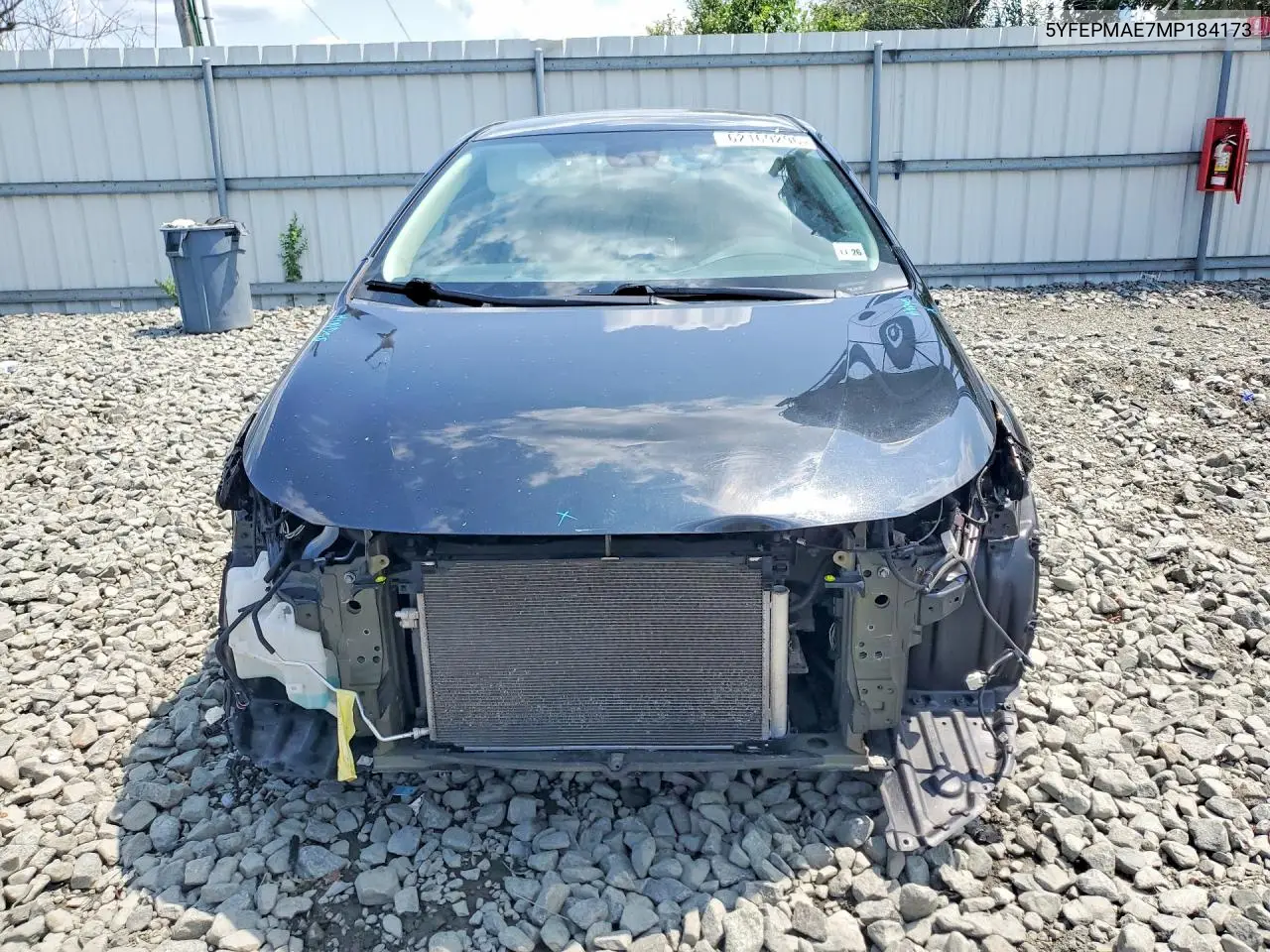 2021 Toyota Corolla Le VIN: 5YFEPMAE7MP184173 Lot: 62169296