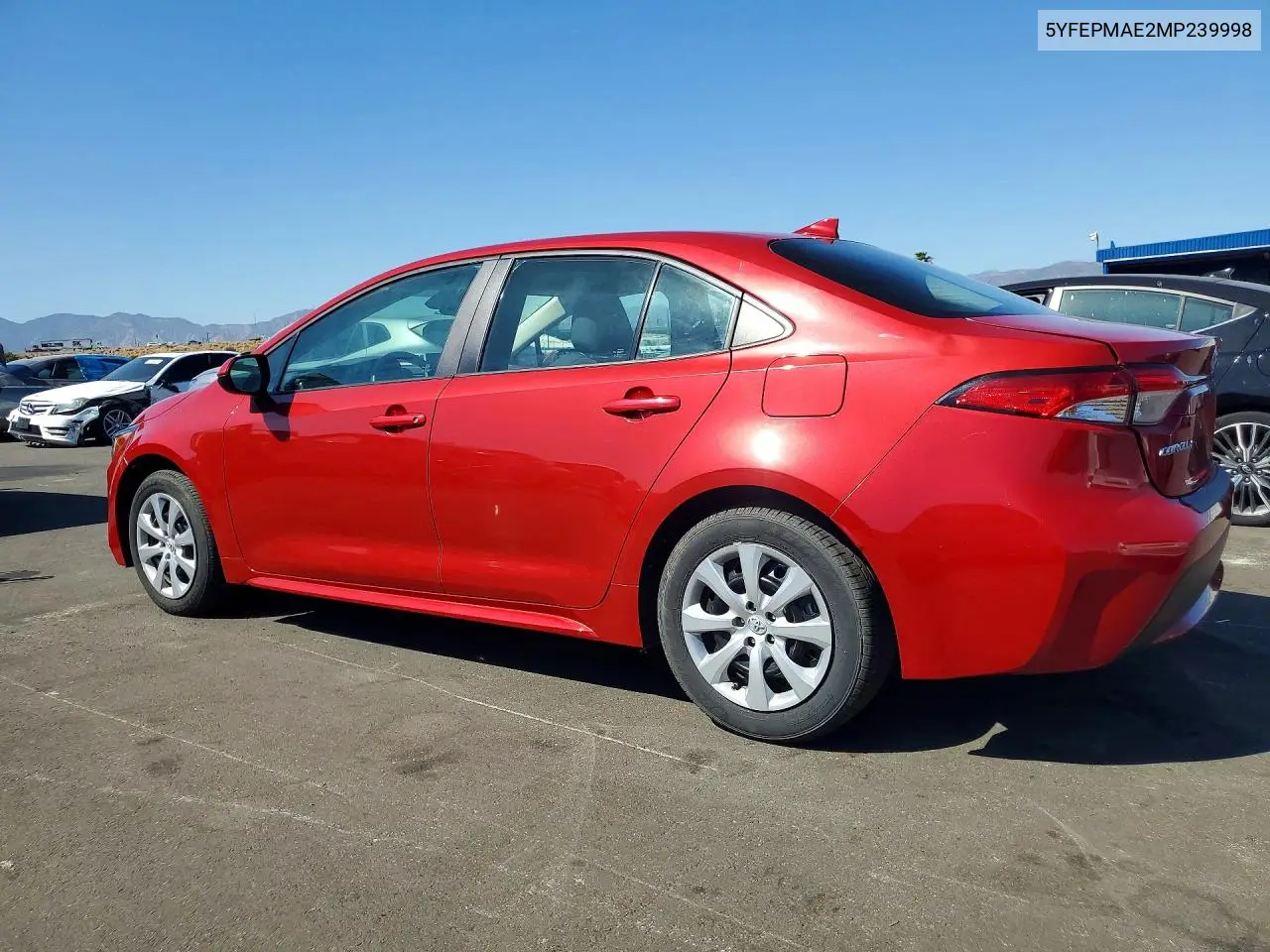 2021 Toyota Corolla Le VIN: 5YFEPMAE2MP239998 Lot: 62447426