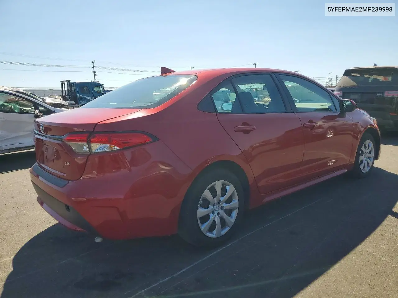 2021 Toyota Corolla Le VIN: 5YFEPMAE2MP239998 Lot: 62447426