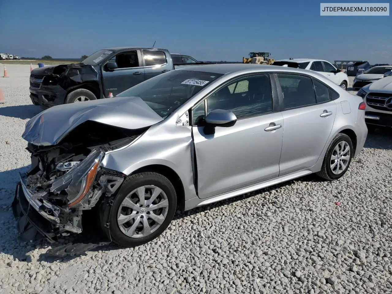 JTDEPMAEXMJ180090 2021 Toyota Corolla Le