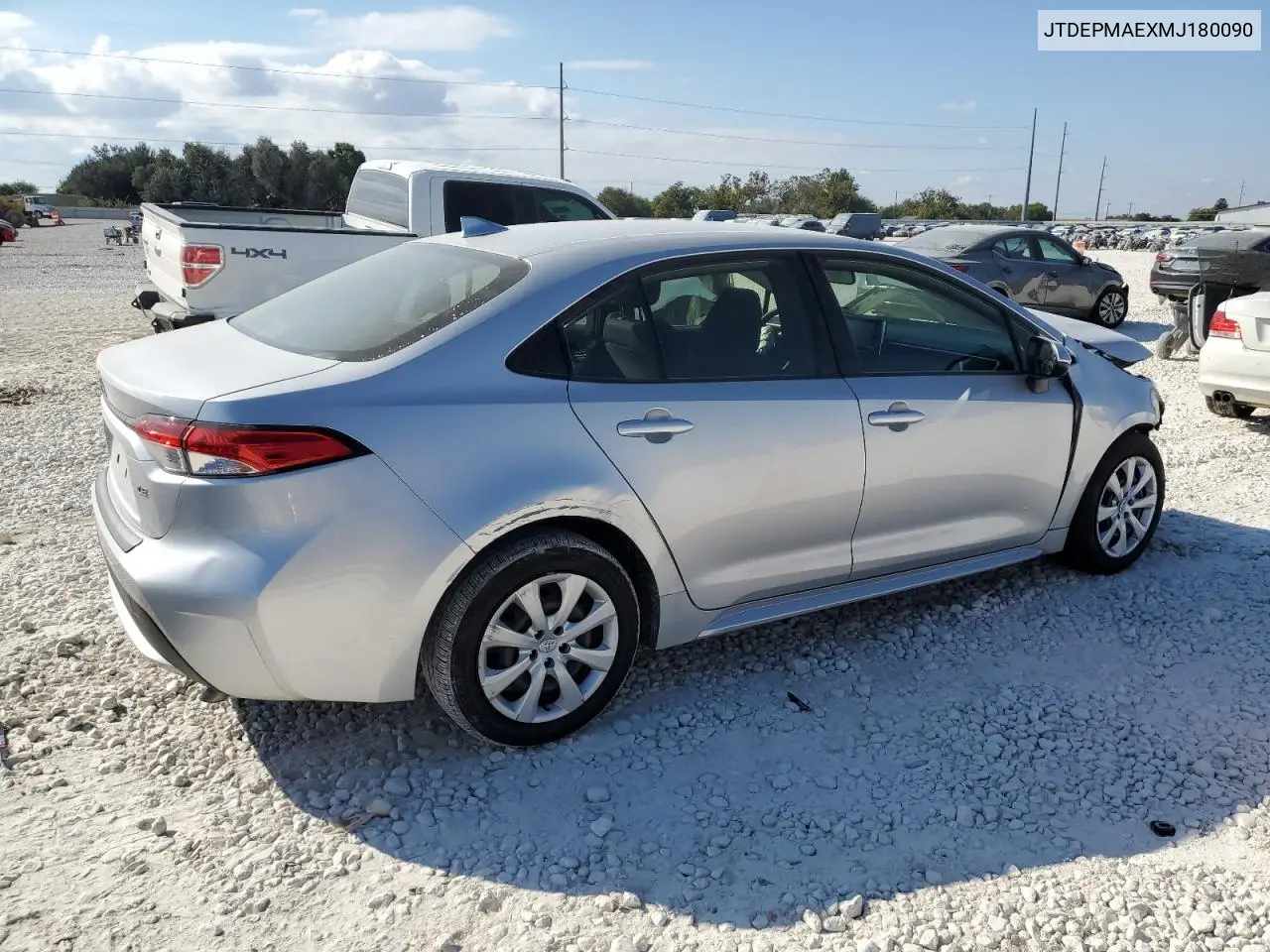 JTDEPMAEXMJ180090 2021 Toyota Corolla Le