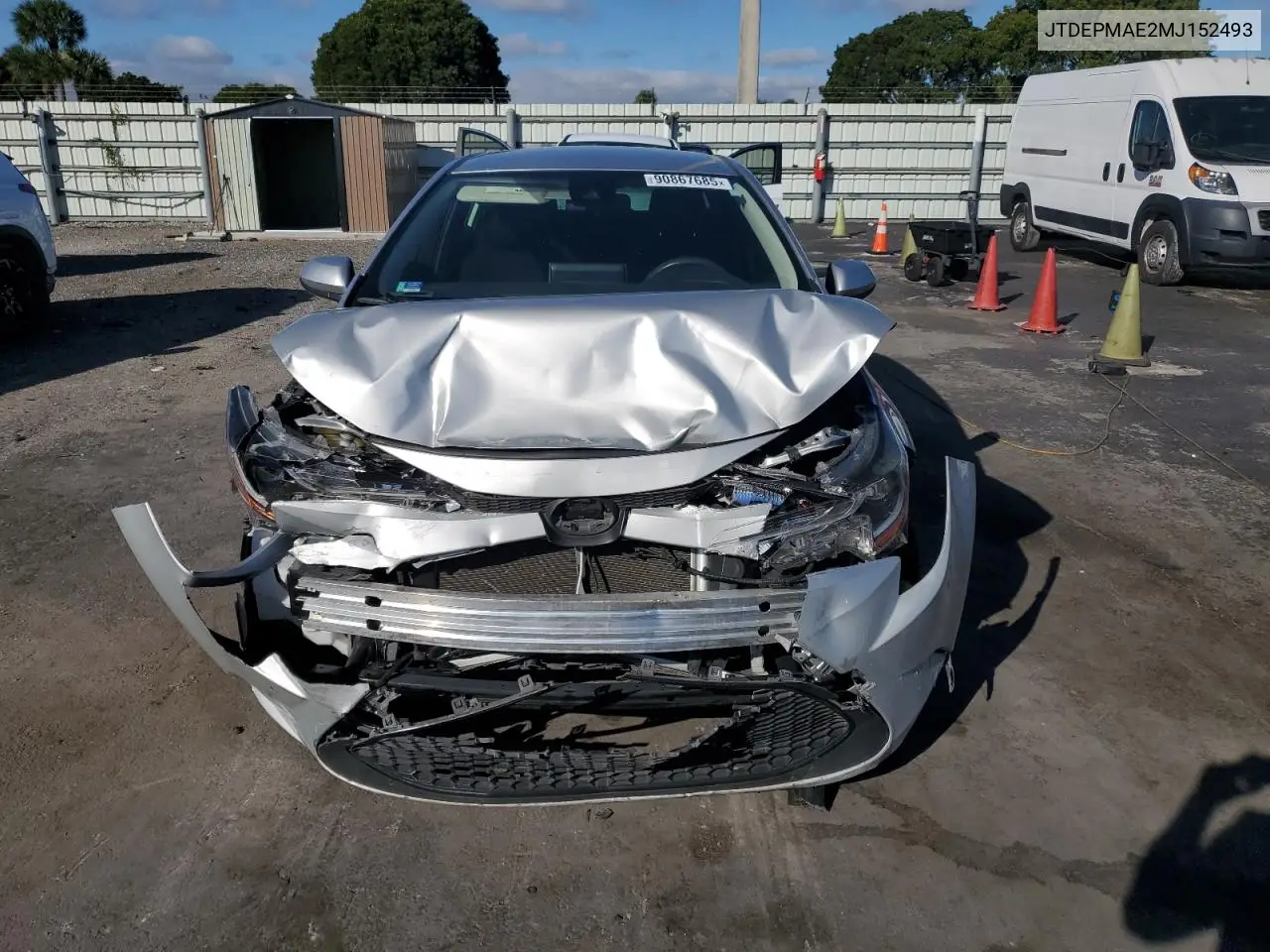 JTDEPMAE2MJ152493 2021 Toyota Corolla Le