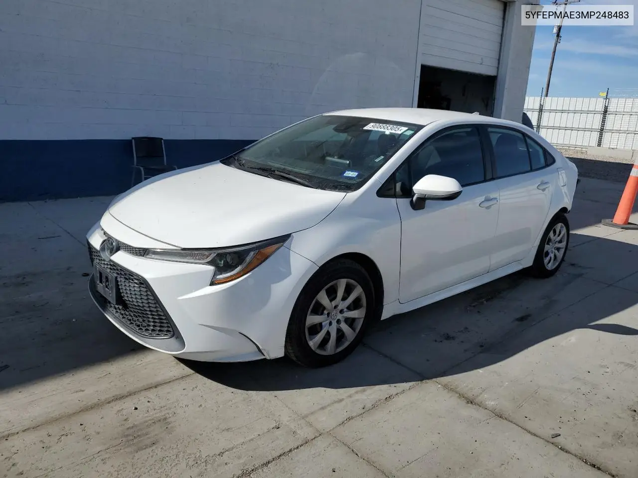 5YFEPMAE3MP248483 2021 Toyota Corolla Le